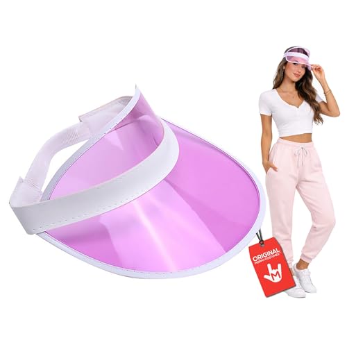 Morph Retro Colorful Plastic Sun Visor Hat, Tourist Bingo Casino Dealer Costume, Tennis Golf Visor for Women
