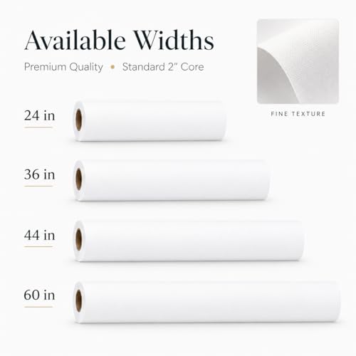 Image of Premium Polyester Matte Canvas Roll, Quick Dry, Wide Format Inkjet Printer Compatible, Perfect for Fine Art, Photography, Giclee Printing, Archival Quality Prints. (24 inchx60' 290gsm Polyester)