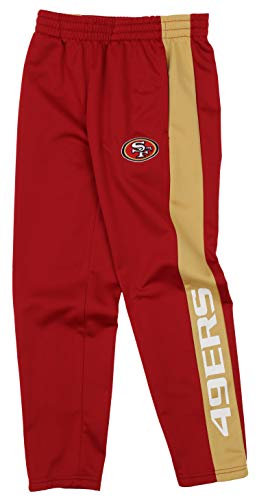 Outerstuff NFL Boys Track Pants, San Francisco 49ers, Large (14-16)