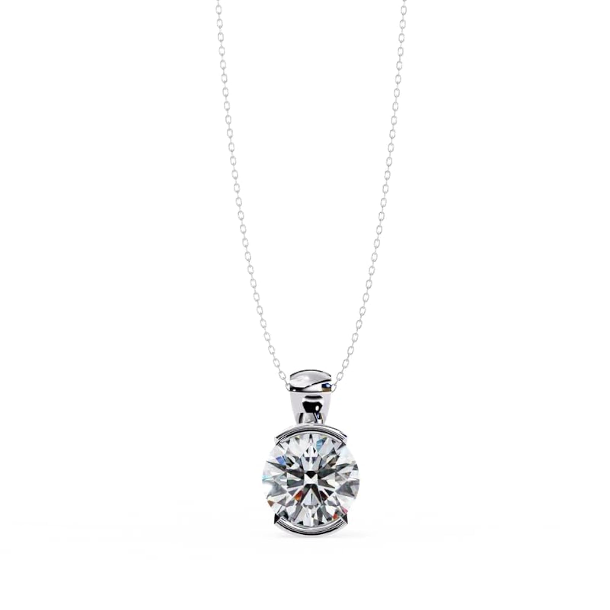 Women's 925 Sterling Silver Necklace, Hallmarked with Secure Clasp