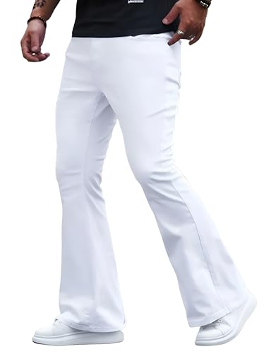 Ben Martin Men’s Bell Bottom Jeans || Bootcut Denim Pants || Wide Leg Flared Jeans for Men || High Waist Stretchable Retro Fit || Cotton Jeans for College Casual (0)