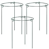 HiGift 3 Pack Peony Cages Support Stakes Ring for Garden, Round Plant Support for Outdoor (10' W x 17' H), Indoor Plant Cages Hoops Plant Rings for Tomatoes,Rose,Astilbes,Vine Indoor Potted Plants
