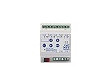 Betriebsart Jalousie/Rolllade einstellbar, Lauf-, Pausen- und Schrittzeit frei einstellbar, 1Bit Automatiksteuerung und Sonnenschutzfunktion, 8Bit Positionierung für Höhe und Lamelle, Einstellbares Verhalten bei Busspannungsausfall/-wiederkehr, Anschlussklemmen 2,5/4,0qmm, alle L-Anschlüsse getrennt, schneller Download der Applikation