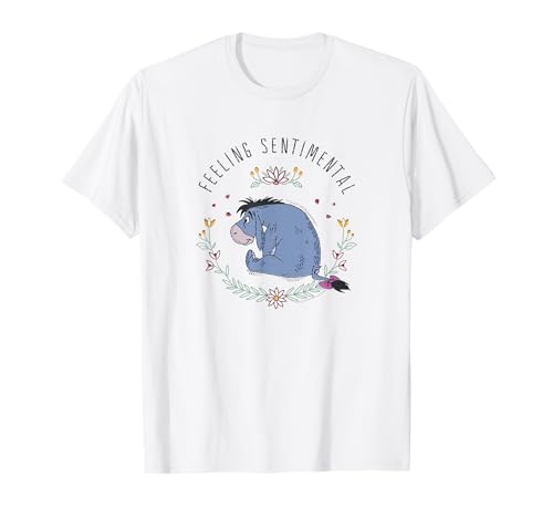 Image of Disney Winnie The Pooh Eeyore Flower Wreath Sentimental T-Shirt