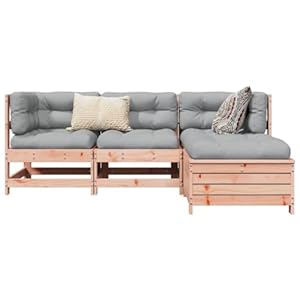 LLEZKBR 4-teiliges Gartensofa Douglasie