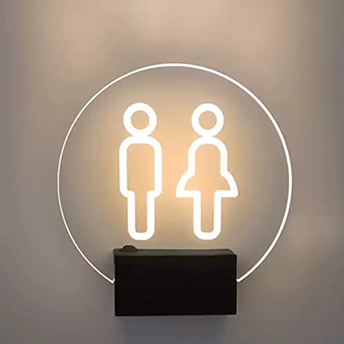 Panneau lumineux mural pour toilettes 7 pouces signalétique bureau et maison