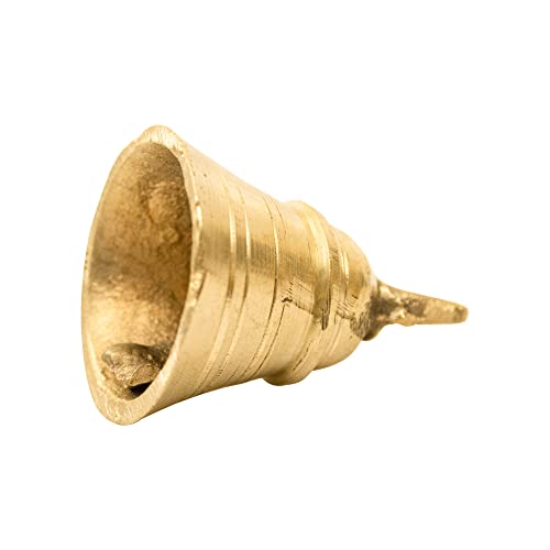 Image of Spillbox Traditional Brass Bell /Ghanti for Pooja /Bell for Mandir|Small Temple Bell for Aarti, Puja, Meditation | Spiritual Use| Worship for Temple Home Decorative Brass Pooja Room Bells (8)