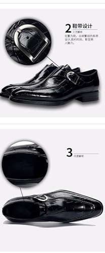 Alligator Loafers Men's Casual Shoes Black3