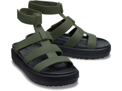 Crocs Brooklyn Luxe Gladiator Black/Army Green 7 M