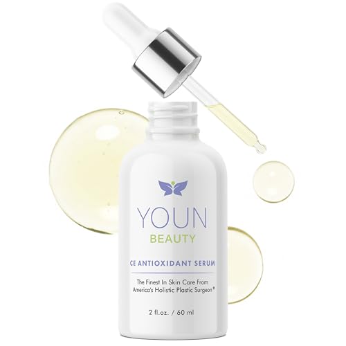 YOUN Beauty 20% Vitamin C Face Serum with Hyaluronic Acid, Ferulic Acid & Vitamin E by Holistic Plastic Surgeon Dr. Anthony Youn | Antioxidant Serum for Face for Skin Hydration, 60 ml