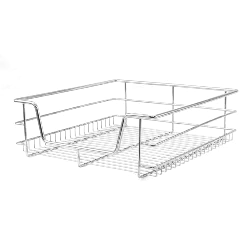 Kukoo - 4 Cestos Metálicos Extraíbles de Cocina para Muebles Armarios de 60cm de Ancho Cajón Telescópico Cocina Cierre Suave Cestas Almacenaje Almacenamiento Organizadores Capacidad 15-20kg por Cesta
