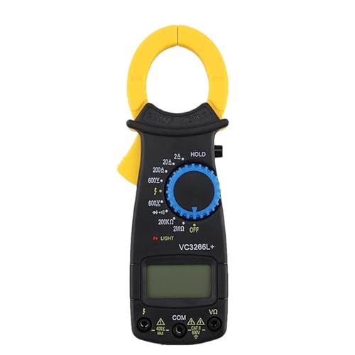 Multímetro pinza digital voltaje AC DC amperios ohm tester electrónico miniatura 3