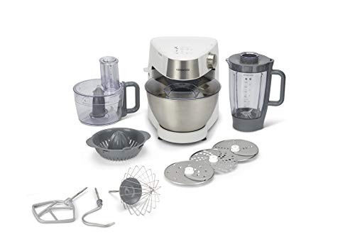 Kenwood-Prospero-KHC29H0WH-Robot-de-Cocina-Multifuncion-Bol-43L-Mezclar-Batir-y-Amasar-Batidora-de-Vaso-de-Cristal-15L-Procesador-de-Alimentos-14L-con-Tres-Discos-y-Exprimidor-Blanco