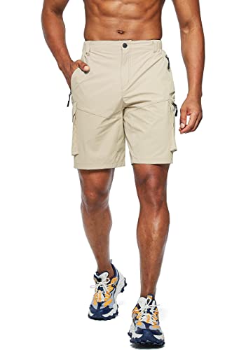 Pudolla Men'S Hiking Cargo Shorts Quick Dry Outdoor Travel Shorts For Men With Multi Pocket For Fishing Camping Casual  thumb #1