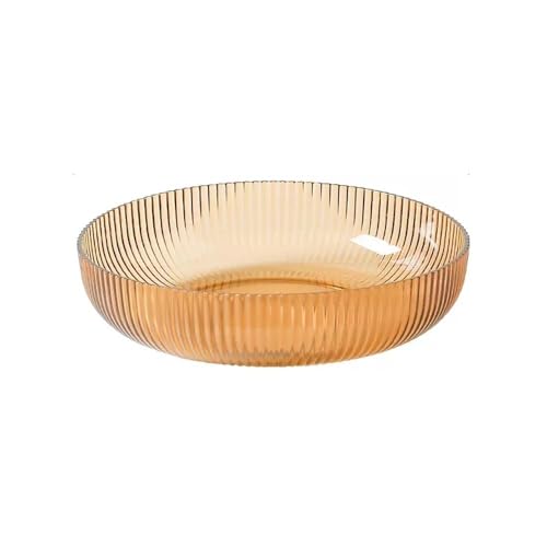 Assiette à fruits moderne et grand bol décoratif brun pour une cuisine élégante