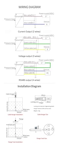 Transmetteur de capteur niveau hydrostatique de précision, transducteur liquide sortie 0-10V - 6