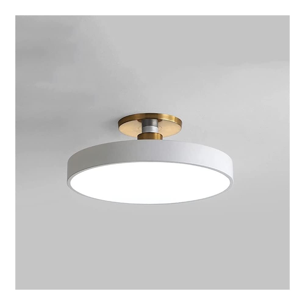 Ceiling Lighting Nordic Modern LED Ceiling Light Ultra-Thin Floor Ceiling Lamp 3-color Dimmable Semi Flush Mount Round Close to The Ceiling Light Fixture for Cloakroom Corridor Bedroom Kitchen ( Color