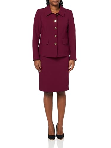 Chic Bordeaux Women's Skirt Suit by Le Suit