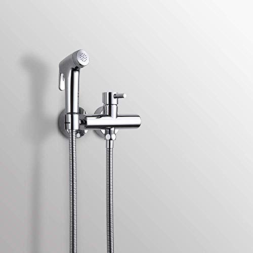 FLaig Grifos para Fregadero de Cocina, Kit de Ducha Grifo de Ducha para bidé en una Ducha o bidé – Juego de Pistola rociadora para Inodoro para bidé Grifo de Agua fría y Caliente Ducha