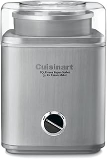Ice Cream Maker by Cuisinart, Ice Cream and Frozen Yogurt Machine, 2-Qt. Double-Insulated Freezer Bowl, Silver, ICE30BC