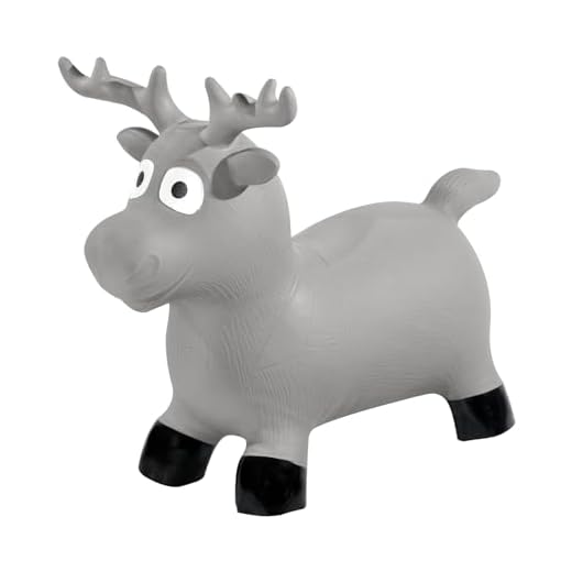 Kindsgut Animal para Saltar, Animal de Salto, Saltar, Alce, brincar, para Bebes & niño pequeño, Inflable, con inflador, Unisex, ecológico/Libre de contaminantes