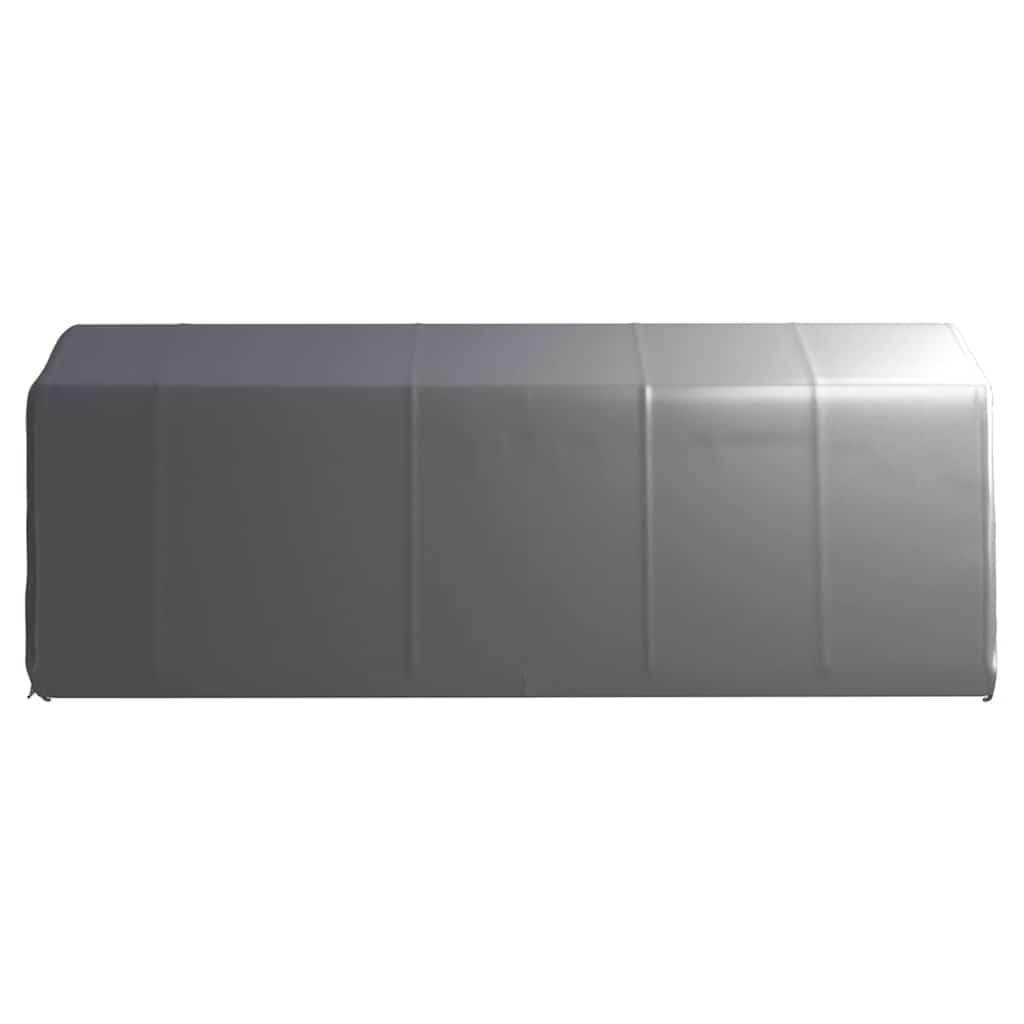 Tente de rangement 300 x 600 cm en polyéthylène et acier galvanisé, gris, résistante aux UV, avec 8 sangles d'arrimage et 4 ancrages tempêtes, pour abri de jardin, abri de jardin, outils et