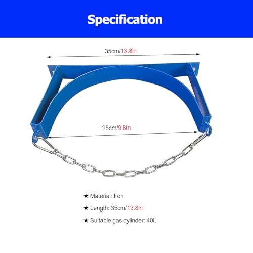 Soporte Mural para Cilindros con Cadena de protección, Base Robusta para Tanques de oxígeno, solución de Almacenamiento Segura.