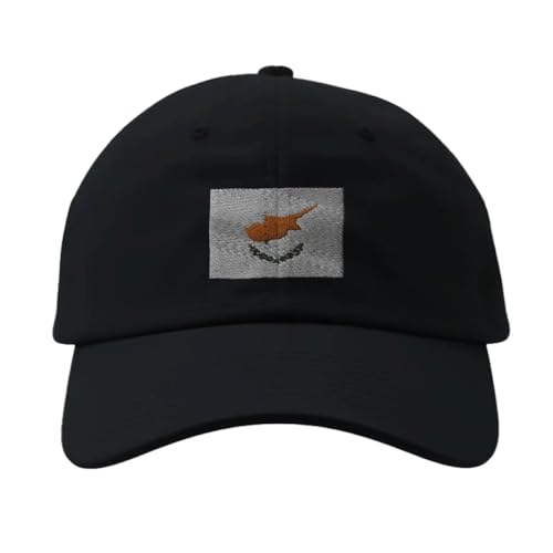 Casquette Drapeau de Chypre Noir look urbain mode été unisexe