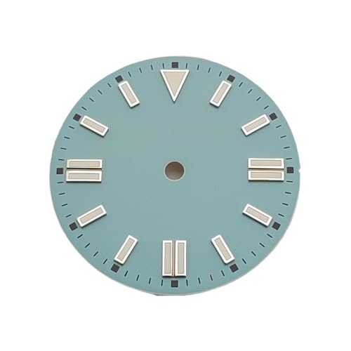 Cadran montre 28,5 mm bleu sans date compatible mouvement automatique NH35 8215