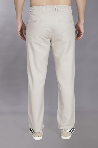 Image of DIVISIVE Men's Relaxed Fit Cotton Linen Blend Trousers