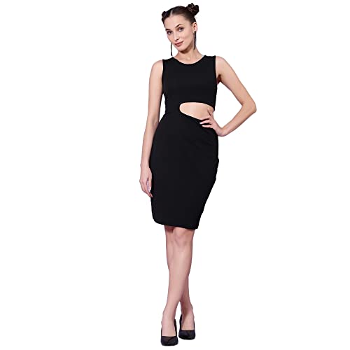 Image of OOMPH! Women's Polyester Blend Bodycon Knee-Length Dress Pack of 1