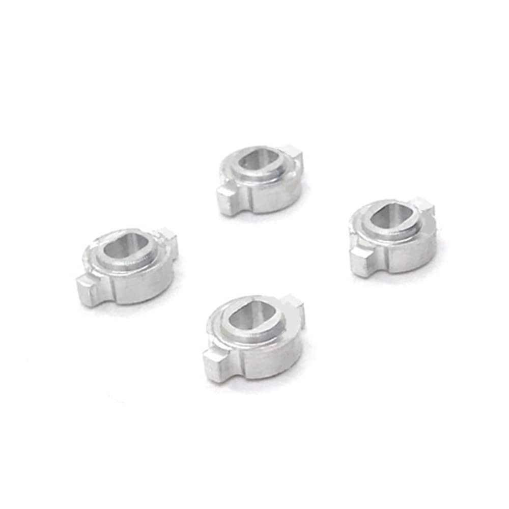 Yklhsocneg 4Pcs Metal Bond Changeover Adapter for Mosquito RC Car -Z MINI-Z MR-03 Wheel Hub Change to AWD,Silver