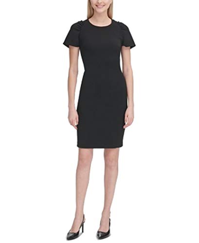 Calvin Klein Cap Sleeve Solid Dress Black 10