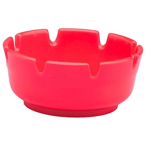PIAZZA Round Plastic Ashtray in Red Cover
