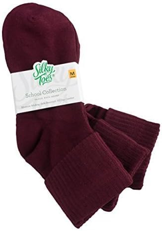 Image of Silky Toes Womens Soft Rayon from Bamboo Socks | 3-6 Pairs Breathable Seamless Toe Crew Socks | Casual Dress Womans Socks