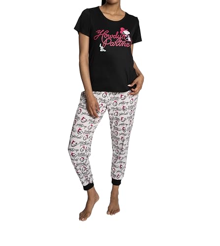 Peanuts Women's Ss Tee and Jogger 2pc Set