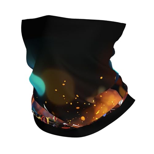 Neck Gaiter Face Mask UV Protector Scarf Breathable Windproof Face Cover Colorful Music Notes Balaclava Summer Cooling Gator Cover Seamless Bandana Head Wrap for Men Women