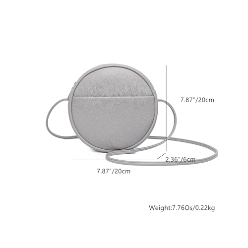 Image of Circle Crossbody Bag for Women NYLON Circle Purse with Zipper Adjustable Knot Shoulder Straps
