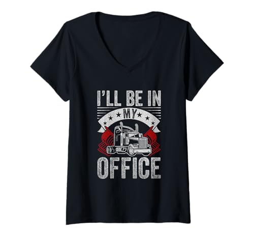 Mujer I'll Be In My Office Funny Auto Mechanic Car Man gift Camiseta Cuello V
