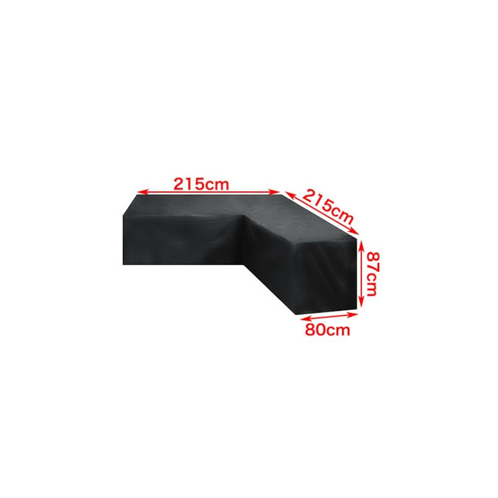 Funda Oxford 210D impermeable para muebles de jardín para sofá esquinero en forma de V con protección UV y revestimiento plateado