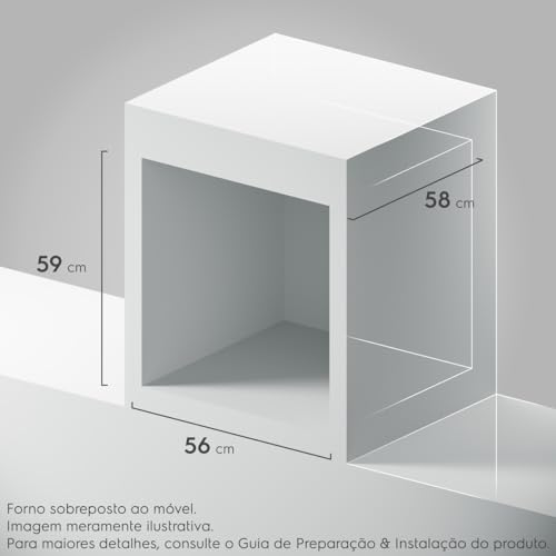 Forno de Embutir Electrolux a Gás 80L Efficient com PerfectCook360 Preto OE8GH 220v glide