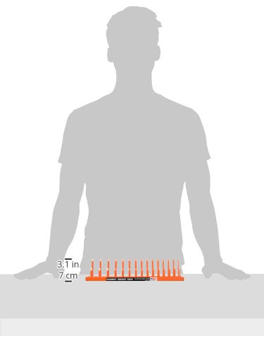 Hansen Global Hansen 3806 3/8" Drive Metric Regular & Deep Socket Holder - Orange #TOP1