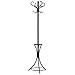 GrayBunny GB-6808 Metal Coat Rack, Hat Stand, Umbrella Holder, Hall Tree, Black, for Home or Office