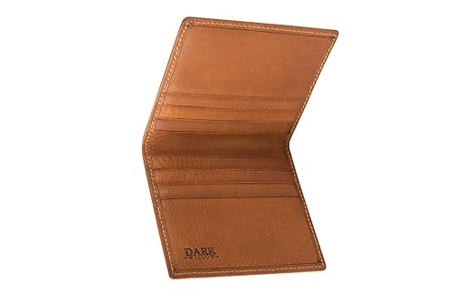 Men's Credit Card Holder, Brown Leather Wallet, Slim Bi-fold Wallet, Compact Wallet, RFID blocking