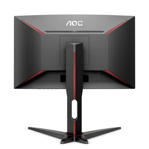 AOC CQ27G2 27" Super Curved Frameless Gaming Monitor QHD 2K, 1500R VA, 1ms, 144Hz, FreeSync, Height adjustable, 3-Yr Zero Dead Pixel, Black/Silver 4