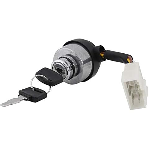 Zündschloss mit Schlüssel für 2,5-6,5 kW Gas Generator 188 F Starter, 6 Draht Zündschloss Zylinder mit Schlüssel Cover