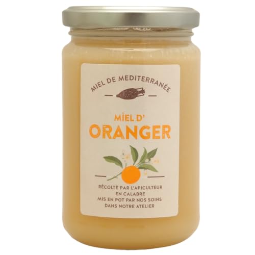 Les Ruchers du Luberon - Miel d'Oranger 400 g - 100% Naturel - Délicatement Parfumé - Non Filtré - Non Pasteurisé