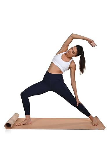 TCA Women's High Waisted 7/8 Leggings– Tummy Control Buttery Soft Leggings with 2 Open Side Pockets for Running, Gym, and Yoga - Navy Blazer, M - Image 3