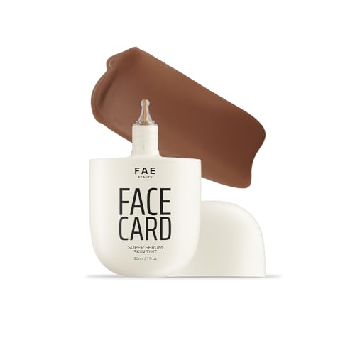 Image of FAE Beauty Face Card 4-in-1 Super Serum Skin Tint | Hydrates, Primes, Provides Coverage & Protects with SPF | Lightweight, Dewy Finish | 30 Shades for Indian Skin Tones | Shade - 92N - Neutral Warm