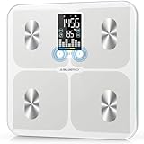 ABLEGRID Smart Bathroom Scale for Body Weight, Digital Body Fat Scale with LED Column Trend Display,BMI,Muscle Mass,Body Type, Accurate Home Weighing Scale for People with APP-Free Mode,400lb